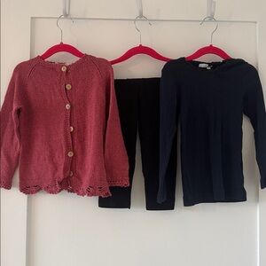 KIDS BUNDLE 5yo leggings top and cardigan